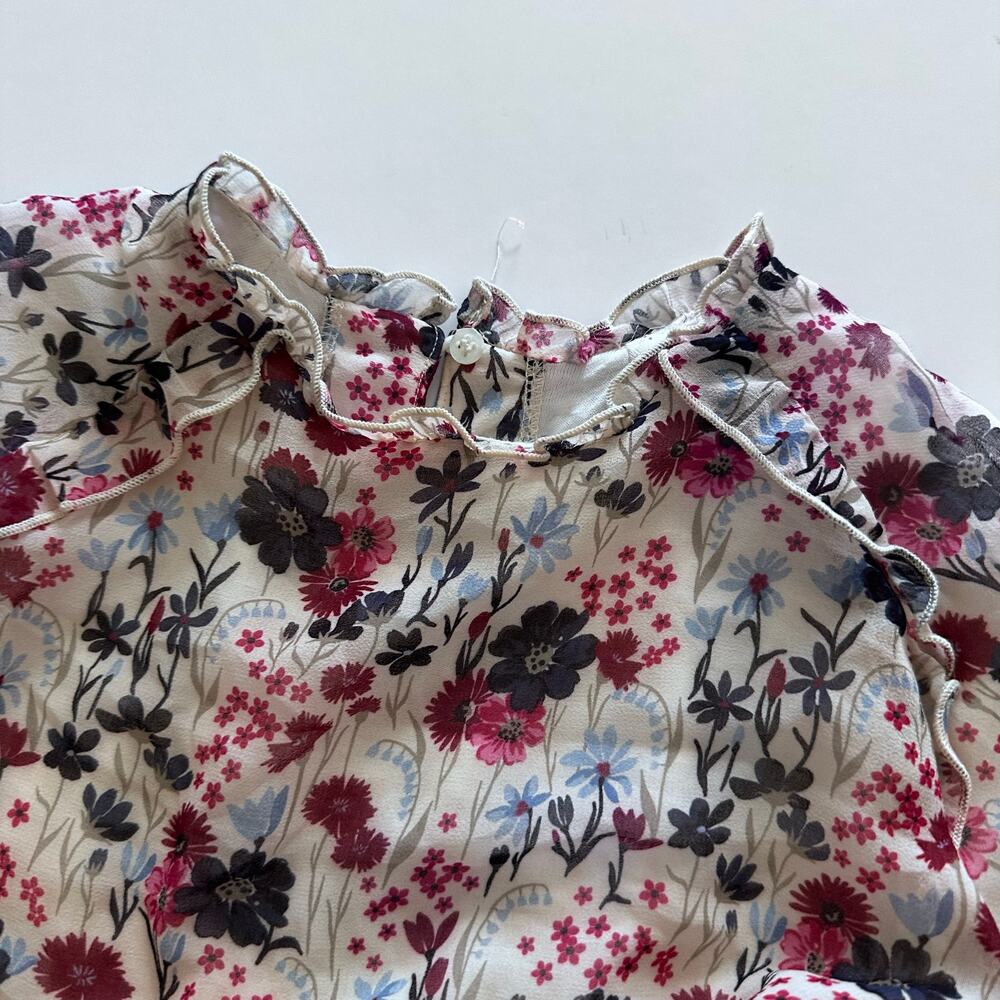 MAYORAL IVORY FLORAL CHIFFON DRESS - Picture 5 of 9